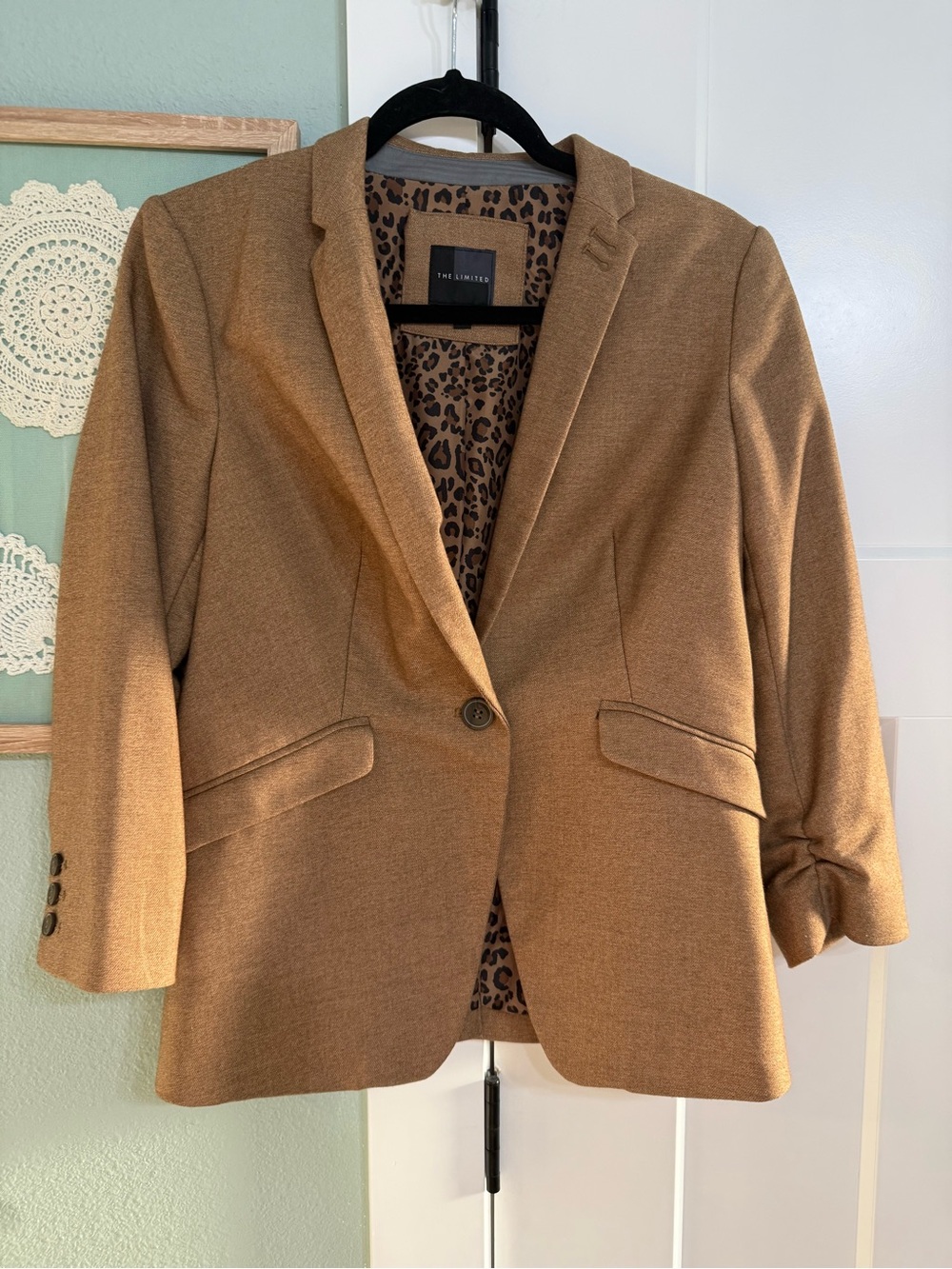 The Limited Camel/Tan Women's Single-Button Blazer